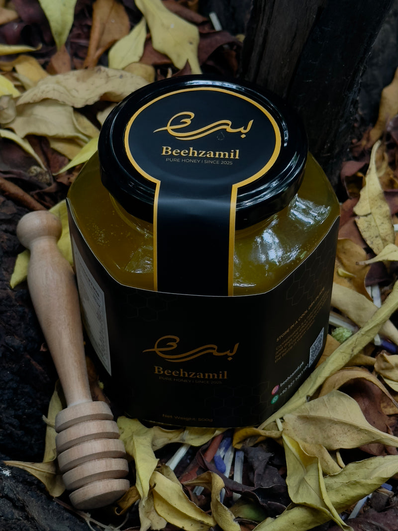 Beehzamil Pure Natural Honey 500g Premium Glass Jar
