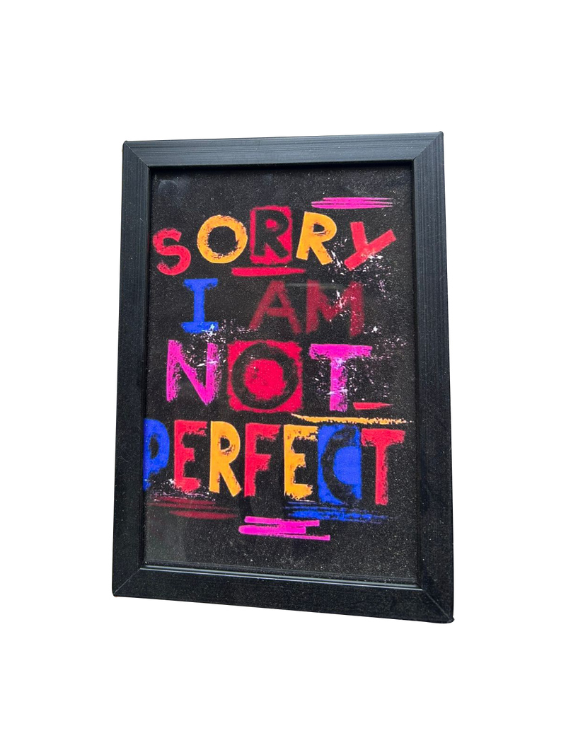 Sorry I Am Not Perfect Wall Frame