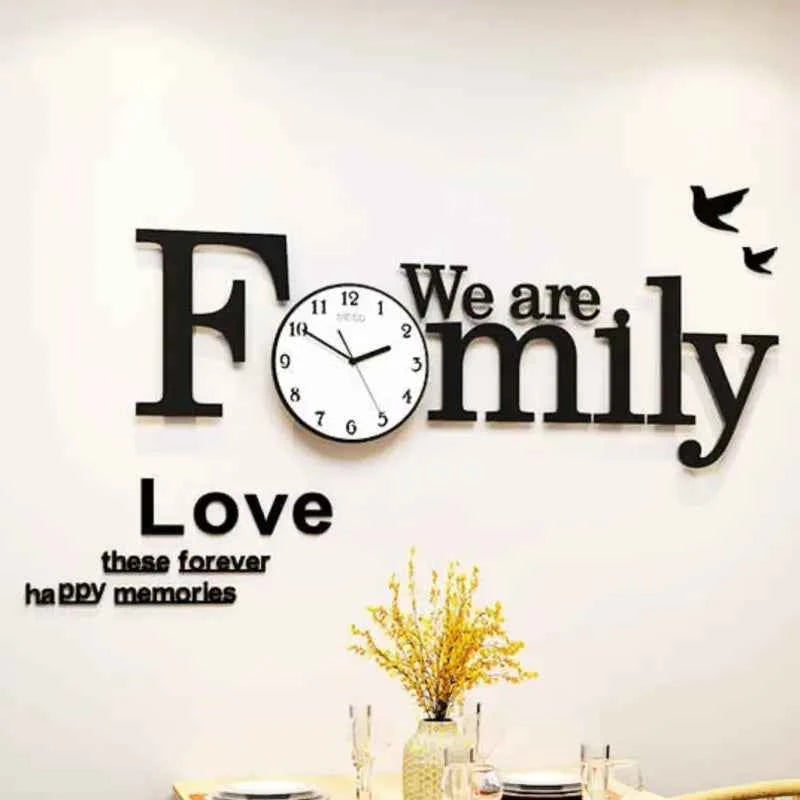 Stylish Modern Wooden Family Clock