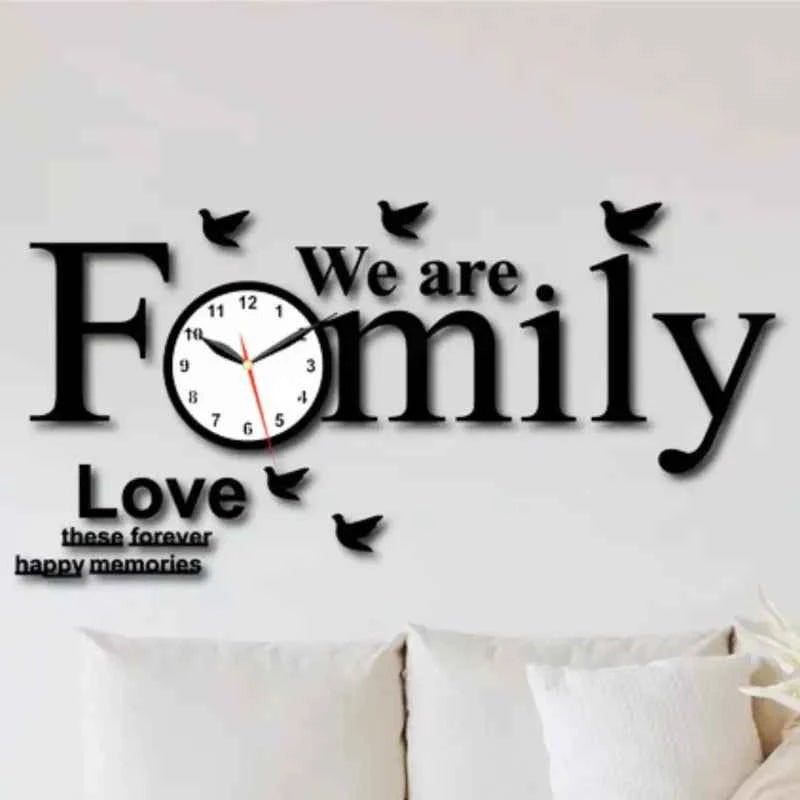 Stylish Modern Wooden Family Clock