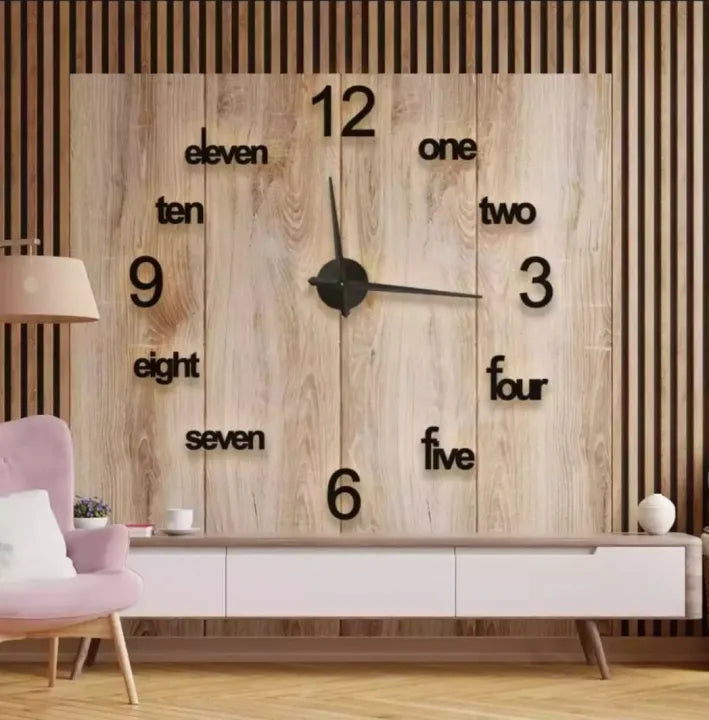 Modern Design Wooden Large Wall Clock