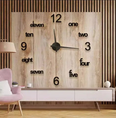 Modern Design Wooden Large Wall Clock