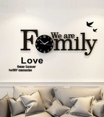 Stylish Modern Wooden Family Clock With White Dial